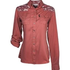 Ladies Hooey Sol Floral Long Sleeve Button Down