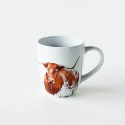 Longhorn Stoneware Coffee Mug