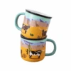 Colorful Longhorn Ceramic Mug -Western Cowboy Equipment IMG 1416