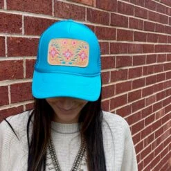 McIntire Saddlery Turquoise Spring Fiesta Foam Cap -Western Cowboy Equipment IMG 5609 8a16152e 539e 4be7 b026 55cf7b207870