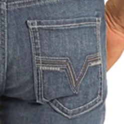 Rock & Roll Regular Fit Straight Leg Dark Wash Stretch Jeans -Western Cowboy Equipment M1P2776 P fb3292b3 8ef7 47f6 93a9 944c237c1c25
