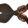 Brown Medium Crazy Horse Leather Spur Straps