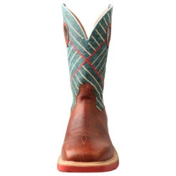 Twisted X Cognac Green Top Alloy Work Boot-Square Toe -Western Cowboy Equipment MXBA004.05