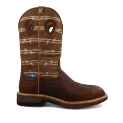 Twisted X Rustic Brown/Lion Tan Alloy Square Toe -Western Cowboy Equipment MXBAW05 04