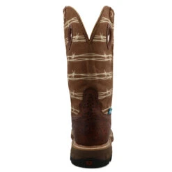 Twisted X Rustic Brown/Lion Tan Alloy Square Toe -Western Cowboy Equipment MXBAW05 06