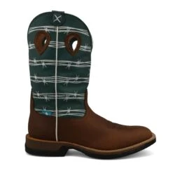 Twisted X Brown And Green-Blue Tech X Boot -Western Cowboy Equipment MXWW001 04
