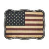 Nocona Rectangular Rope Edge USA Flag Buckle -Western Cowboy Equipment Nocona Rectangle USA Flag Design Buckle prod 67139 l 37040