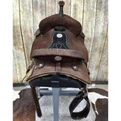 Double J 14 Inch Pozzi Roughout Barrel Saddle -Western Cowboy Equipment Pozzieback