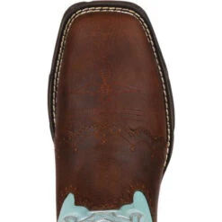 Durango Women's Brown And Powder Blue Square Toe -Western Cowboy Equipment RD3471 6 LARGE 50bc3ea5 50a9 4494 895b cd22209ae2d1