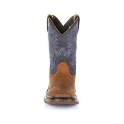 Rocky Boots Rocky Little Kid's Brown And Blue Square Toe Boot -Western Cowboy Equipment RKW0255C front