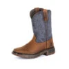 Rocky Boots Rocky Little Kid's Brown And Blue Square Toe Boot -Western Cowboy Equipment RKW0255C reg