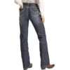 Rock & Roll Cowgirl Raised Denim Embroidery Jeans -Western Cowboy Equipment Rock Roll Denim Mid Rise Stretch Raised V Bootcut Riding Jean S 2 12559