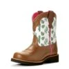 Ariat Kid's Brown Cactus Fatbaby Round Toe Boot -Western Cowboy Equipment S19 KDS WEST Couto 10027309 3 4 front
