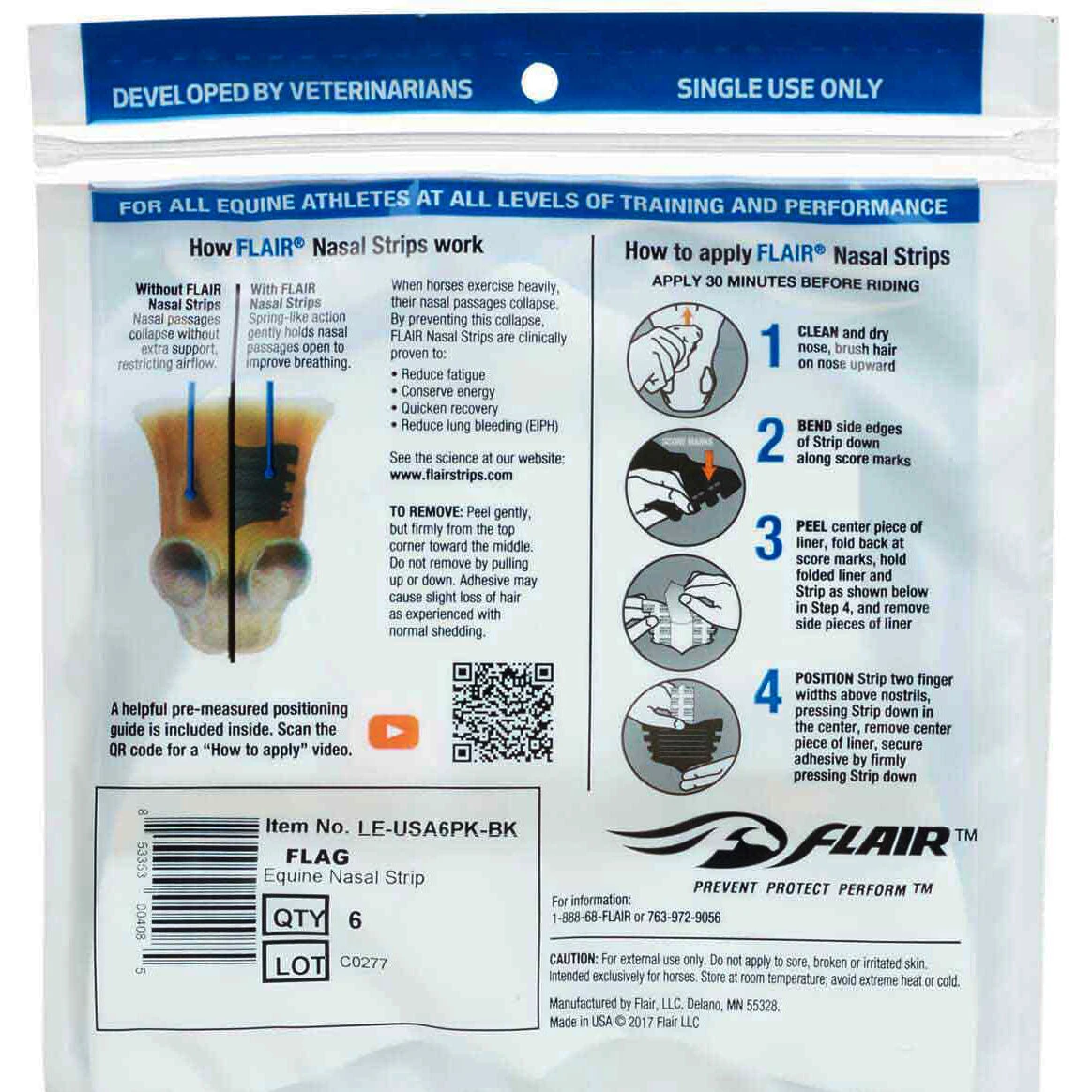 Flair Equine Nasal Strips White - Singles 5 Flair Equine Nasal Strips White - Singles - Image 3