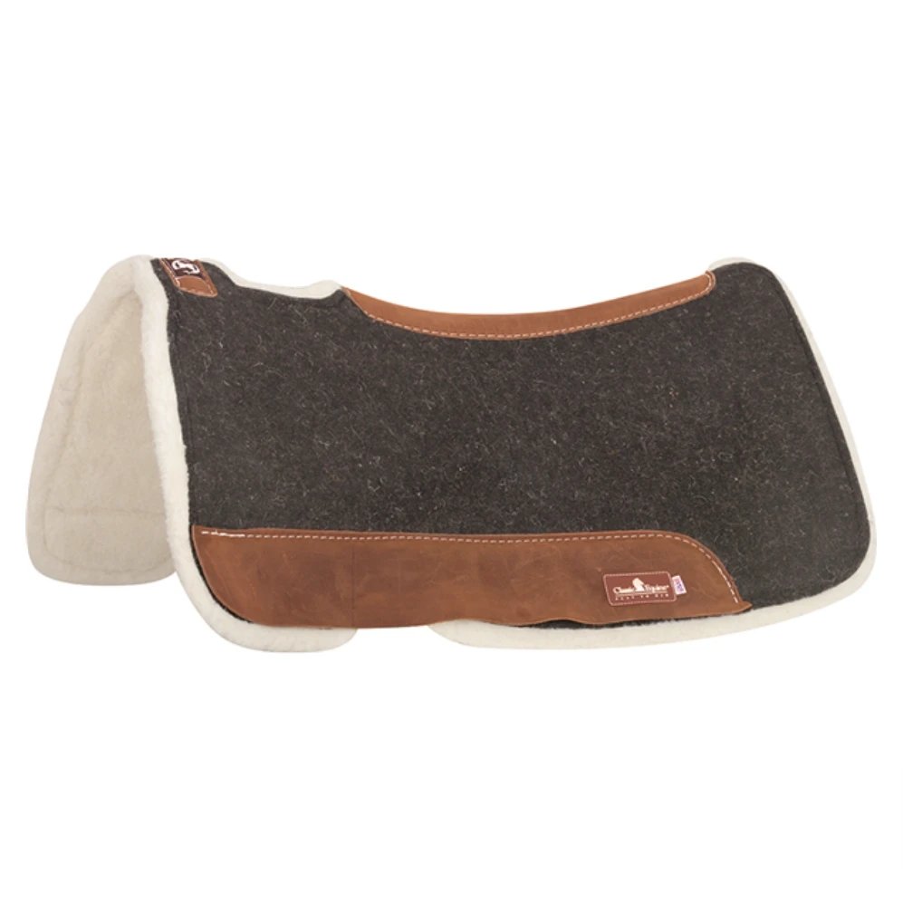 Classic Equine Black Zone Felt And Fleece Saddle Pad 3 Classic Equine Black Zone Felt And Fleece Saddle Pad
