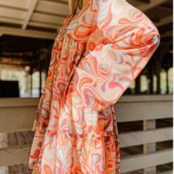 Marble Print Long Sleeve Dress -Western Cowboy Equipment Screenshot2022 11 03145240