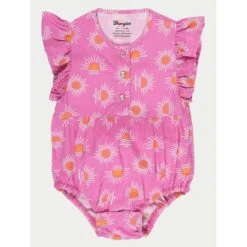Wrangler Pink Flowered Onesie