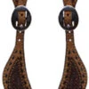 Ladies Chocolate Buckstitched Spur Straps -Western Cowboy Equipment SpurStrap 423 1