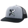 Hooey Grey/Black Texican Cap- 3 Color Hooey Up Patch -Western Cowboy Equipment Texican Grey Black 2220T Gybk S 1 71437