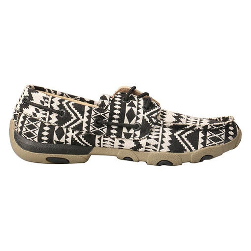 Twisted X Women's Black And White Aztec Mocc 7 Twisted X Women's Black And White Aztec Mocc - Image 5