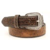 Ariat Men's Bay Ostrich Floral Belt -Western Cowboy Equipment a1017202