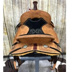 Circle Y 14 Inch Clover Leaf Barrel Saddle 11 Circle Y 14 Inch Clover Leaf Barrel Saddle -Western Cowboy Equipment barrelback