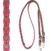 Martin Saddlery Pink Latigo Laced Barrel Reins