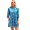 Turquoise And Cactus Print Dress -Western Cowboy Equipment d471