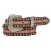 Kid's Brown And Pink Aztec Belt -Western Cowboy Equipment da5222