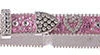 Kid's Pink Rhinestone Heart Belt -Western Cowboy Equipment k503 pink 1