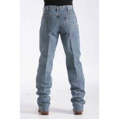 Cinch Medium Stonewash Green Label Jeans -Western Cowboy Equipment mb90530001 back 1006 detail