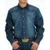 Cinch Denim Snap Shirt -Western Cowboy Equipment mtw1681001 1516 detail