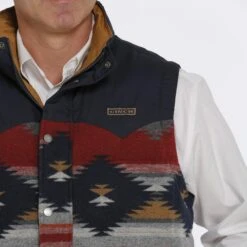 Cinch Aztec Puffer Vest -Western Cowboy Equipment mwv1533004 4 253 detail