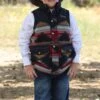 Cinch Boy's Blue Aztec Quilted Vest -Western Cowboy Equipment mwv5090001 1472 detail