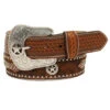 Nocona Men's Brown Hair And Star Belt -Western Cowboy Equipment n2506808