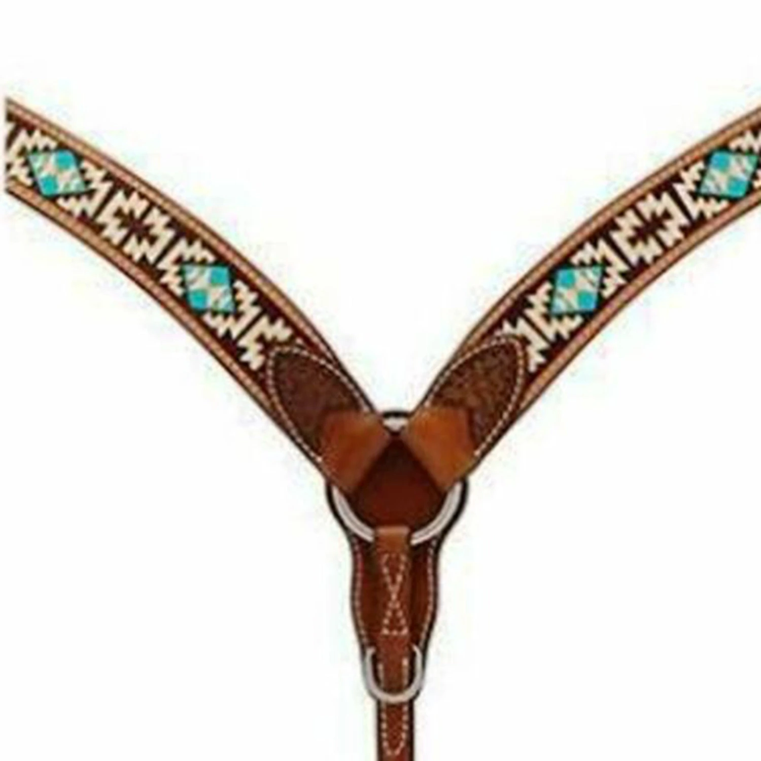 Weaver Leather Weaver Turquoise Cross Aztec Breast Collar 4 Weaver Leather Weaver Turquoise Cross Aztec Breast Collar - Image 2