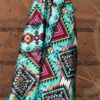 Turquoise Aztec Wild Rag -Western Cowboy Equipment santafe