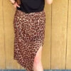 Cheetah Side Slit Skirt -Western Cowboy Equipment skirt1