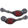 Shiloh Dark Chocolate Beaded Inlay Spur Straps -Western Cowboy Equipment spurstraps 5640f387 fcab 4166 82f2 bdbe95d57b43