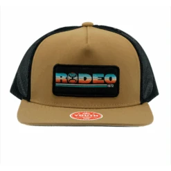 Hooey Youth Tan/Black Cap-Serape Rodeo Patch